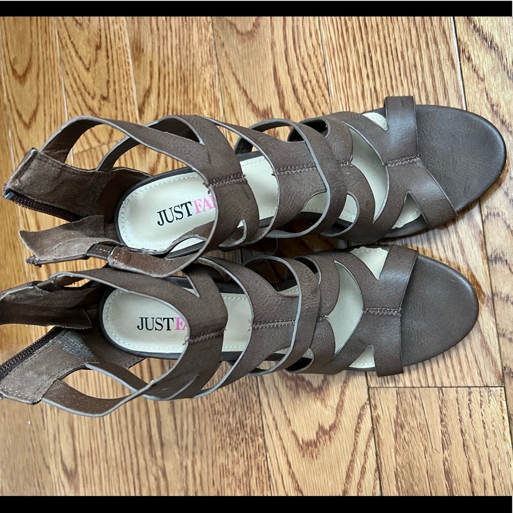 New Brown Strappy Heels